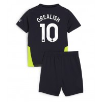 Maglia Calcio Manchester City Jack Grealish #10 Seconda Divisa Bambino 2024-25 Manica Corta (+ pantaloncini)